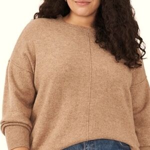 NEW! VINCE CAMUTO Camel Crewneck Cozy Sweater 2X.
